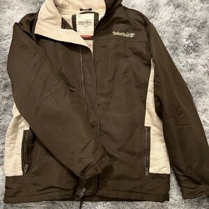 Timberland Dark Brown and Cream Outerwear